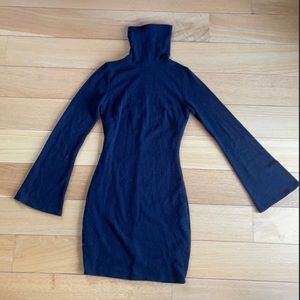BLUE BLUSH black turtleneck sweater dress LBD